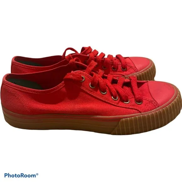 PF Flyers Center Lo Casual Sneakers Red Shoe Laces Women's Size US 10.5 Men’s 9