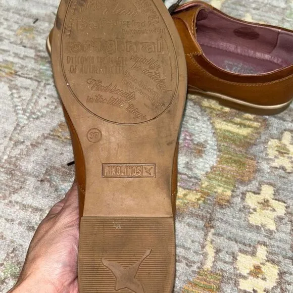 Pikolinos brown lace up dress shoes sz 37