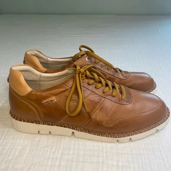 Pikolinos Mens Brown Casual Leather Sneaker Tennis Shoe Size 43