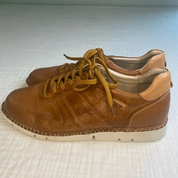 Pikolinos Mens Brown Casual Leather Sneaker Tennis Shoe Size 43