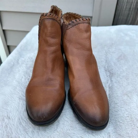 Pikolinos Unisex Ankle Boots Brown Leather Slip On Size 10-10.5