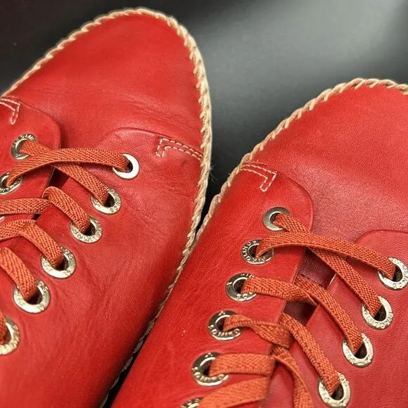 Pikolinos Women's Rialo Red Leather Casual Sneakers Size EU41 US10-10.5