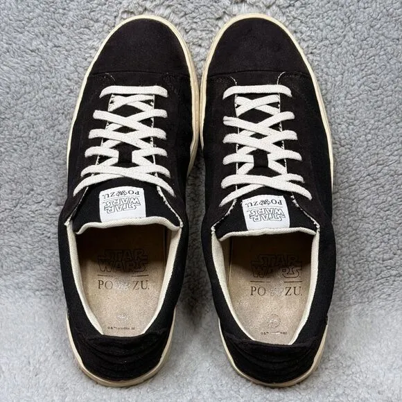 Po-Zu Star Wars Rebellion Logo Mens Size 45 US 12 Low Top Sneakers Shoes Black