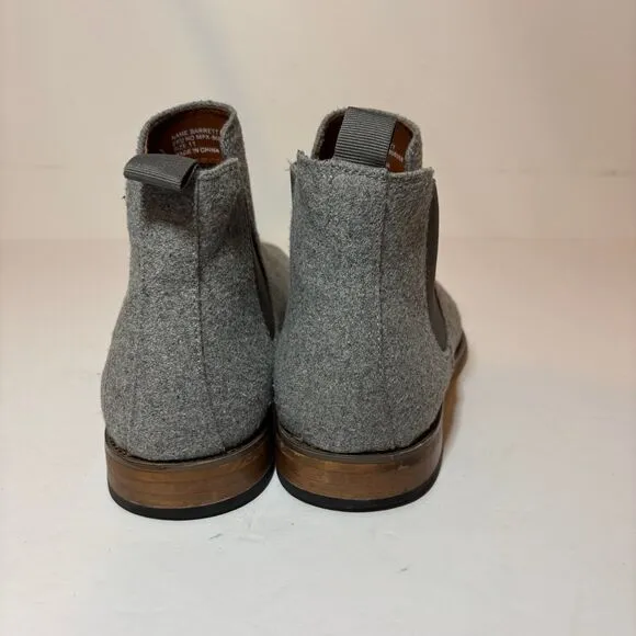 Polar Fox Barrett Gray Men's Chelsea Slip-on Mid-Top Wool Ankle Boots Sz 11 See