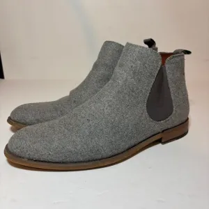 Polar Fox Barrett Gray Men's Chelsea Slip-on Mid-Top Wool Ankle Boots Sz 11 See