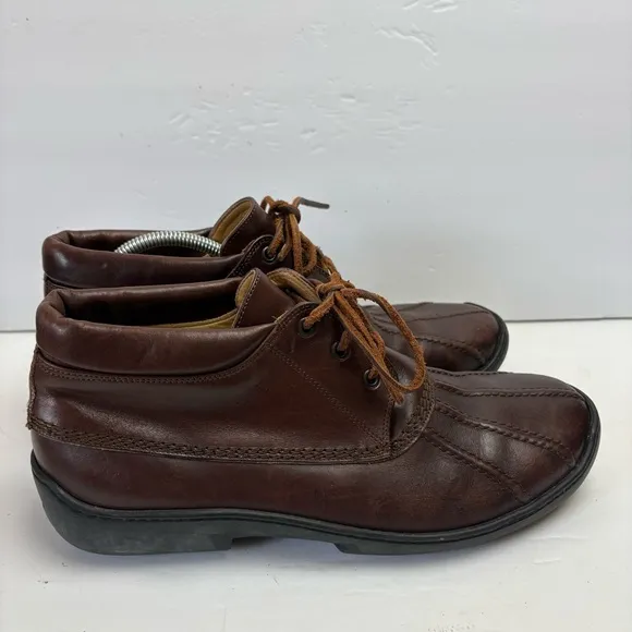 Polo by Ralph Lauren Brown Leather Boots Shoes Leather Lace-up Gommus men’s 11.5