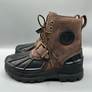 Polo Ralph Lauren Brown and Black Leather Boots size 9.5
