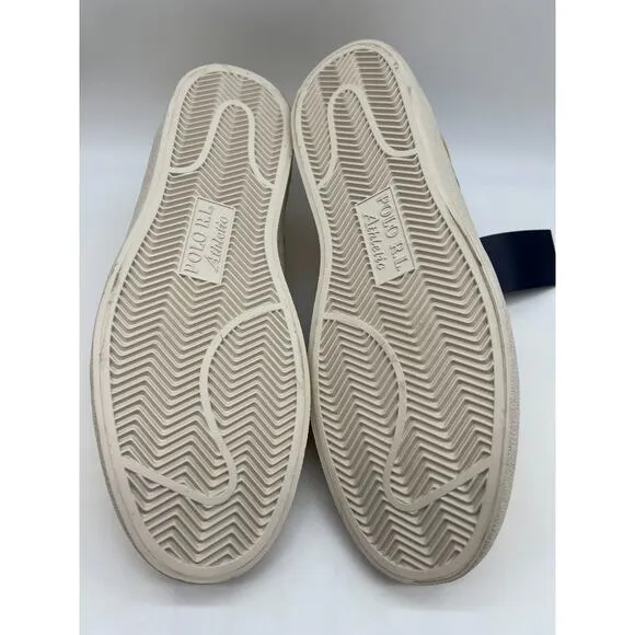 Polo Ralph Lauren Court VLC Men's Casual Sneakers Yellow Blue Size 9.5D NEW