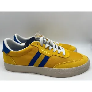 Polo Ralph Lauren Court VLC Men's Casual Sneakers Yellow Blue Size 9.5D NEW