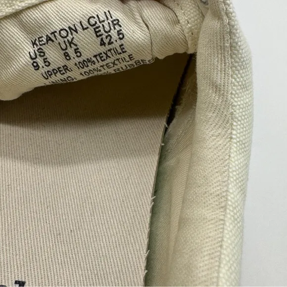 Polo Ralph Lauren Mens Keaton Chic Cream Slip on Laceless Sneakers