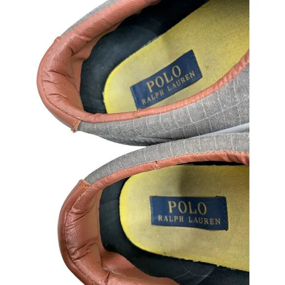 Polo Ralph Lauren Men's Vito Brown/Yellow Casual Slip On Sneakers Size 11.5D