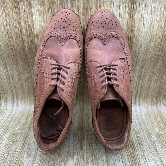 Polo Ralph Lauren‎ Moseley Men's Size 9.5 D Dress Shoes Brown Shoes Longwing