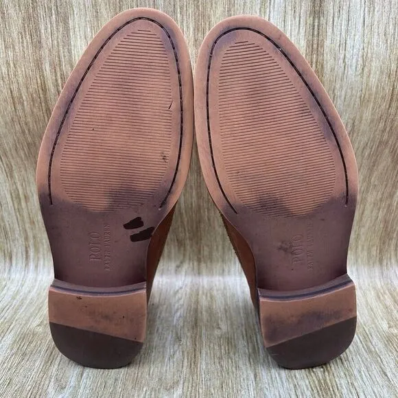 Polo Ralph Lauren‎ Moseley Men's Size 9.5 D Dress Shoes Brown Shoes Longwing