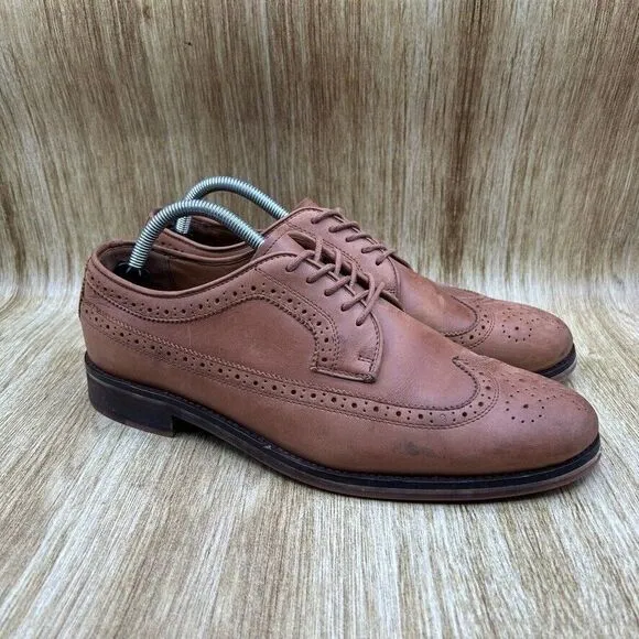 Polo Ralph Lauren‎ Moseley Men's Size 9.5 D Dress Shoes Brown Shoes Longwing