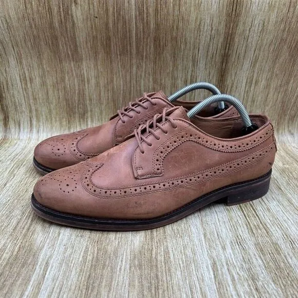 Polo Ralph Lauren‎ Moseley Men's Size 9.5 D Dress Shoes Brown Shoes Longwing