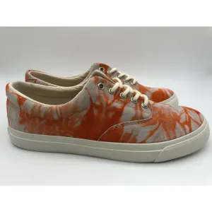 Polo Ralph Lauren Orange Tie Dye Sneakers Harpoon Casual Shoes Men’s Size 9.5D🛒
