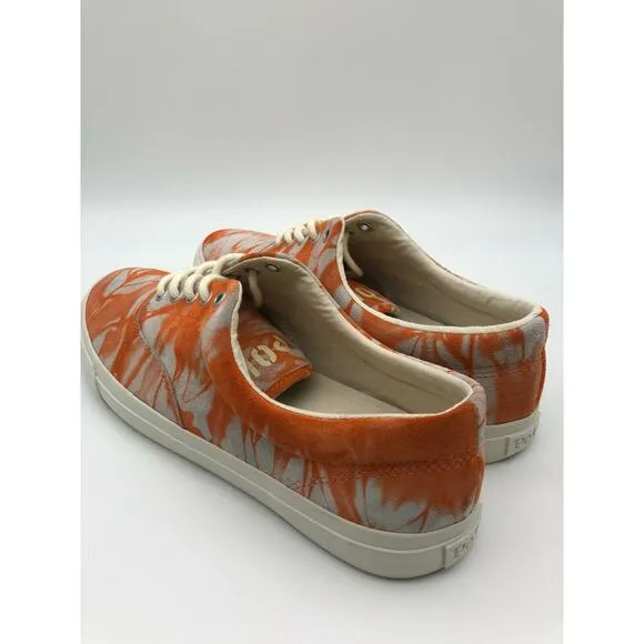 Polo Ralph Lauren Orange Tie Dye Sneakers Harpoon Casual Shoes Men’s Size 9.5D🛒