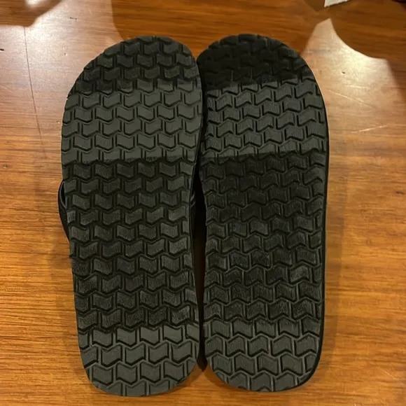 Polo Ralph Lauren Sullivan flip flops thongs sandals shoes leather black Mens 12