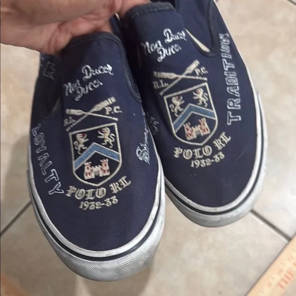 Polo Ralph Lauren sz 10.5 Thompson Newport navy Slip-On Sneakers men’s