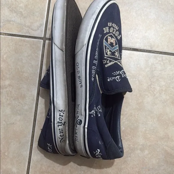 Polo Ralph Lauren sz 10.5 Thompson Newport navy Slip-On Sneakers men’s