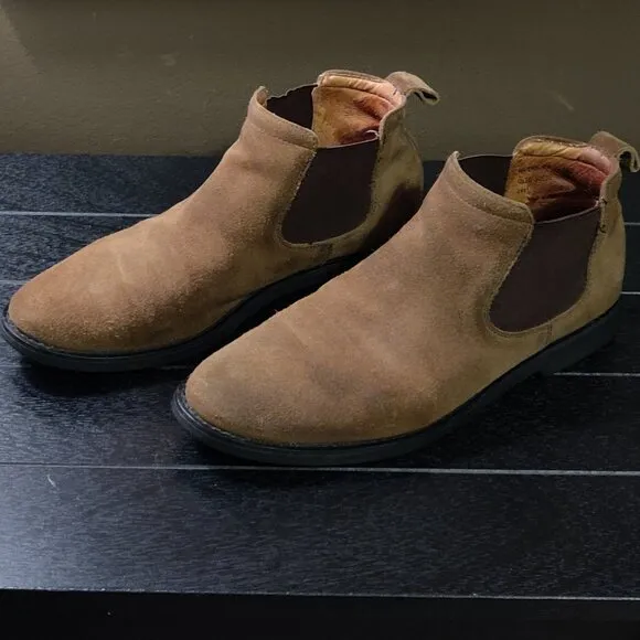 Polo Ralph Lauren Waterbury Oiled Suede Slip On Boots SIZE 10