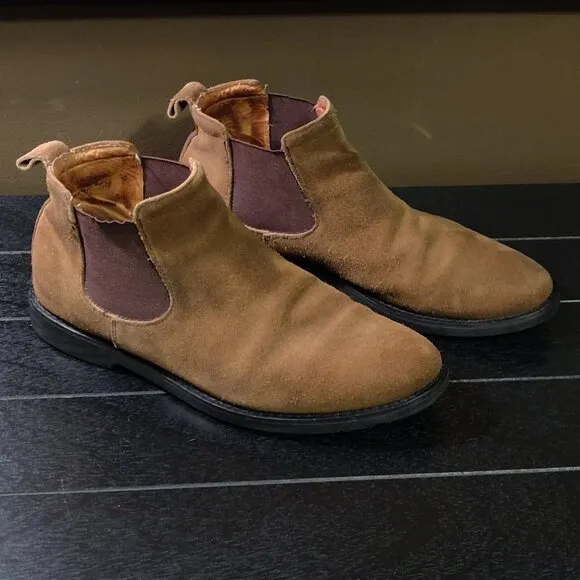 Polo Ralph Lauren Waterbury Oiled Suede Slip On Boots SIZE 10