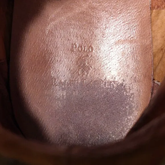 Polo Ralph Lauren Waterbury Oiled Suede Slip On Boots SIZE 10