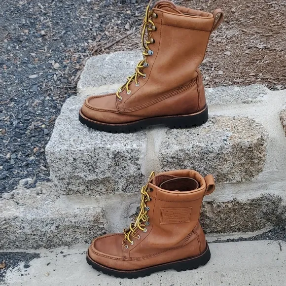 Polo Ralph Lauren Wexham Men's Tan Leather Hiking Boots Size 11 D