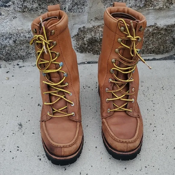 Polo Ralph Lauren Wexham Men's Tan Leather Hiking Boots Size 11 D