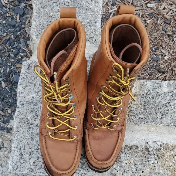 Polo Ralph Lauren Wexham Men's Tan Leather Hiking Boots Size 11 D