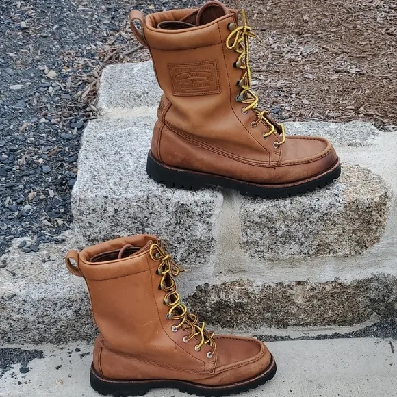 Polo Ralph Lauren Wexham Men's Tan Leather Hiking Boots Size 11 D