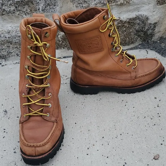 Polo Ralph Lauren Wexham Men's Tan Leather Hiking Boots Size 11 D