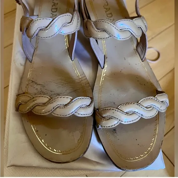 Prada Braided Sandals size 39, fit like a true USA 8 in tennies~ gently-used!
