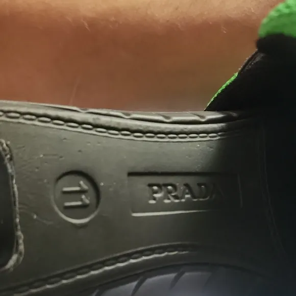 Prada Green and Black Sneakers