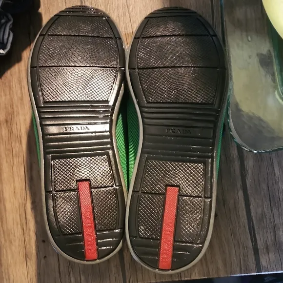 Prada Green and Black Sneakers