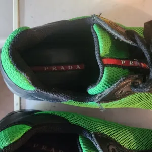 Prada Green and Black Sneakers