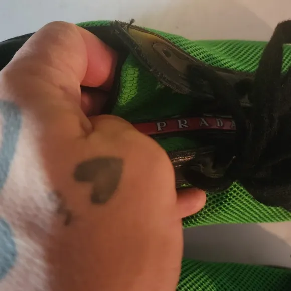 Prada Green and Black Sneakers