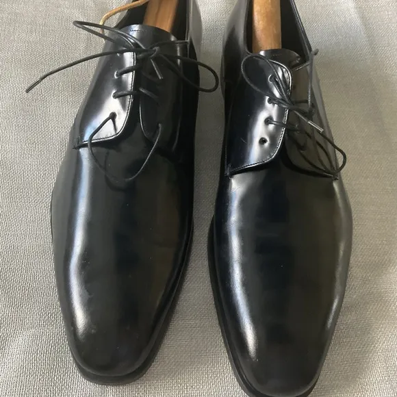Prada Men's Black Leather Dress Shoes