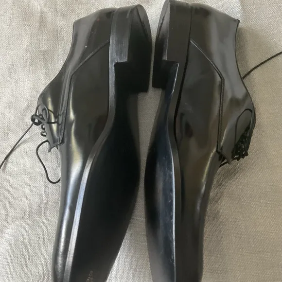 Prada Men's Black Leather Dress Shoes