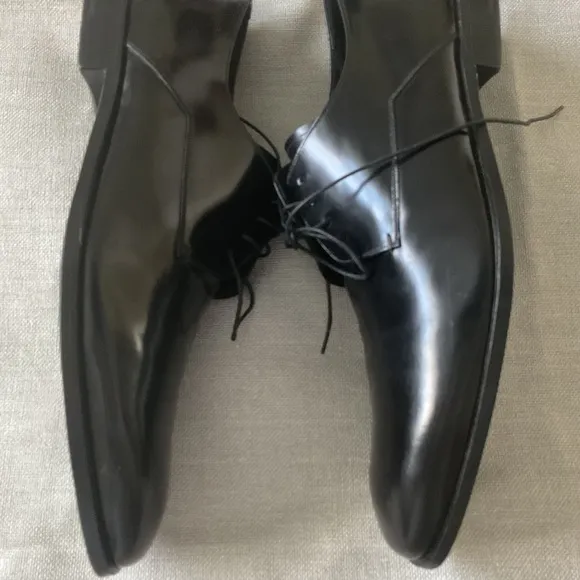 Prada Men's Black Leather Dress Shoes