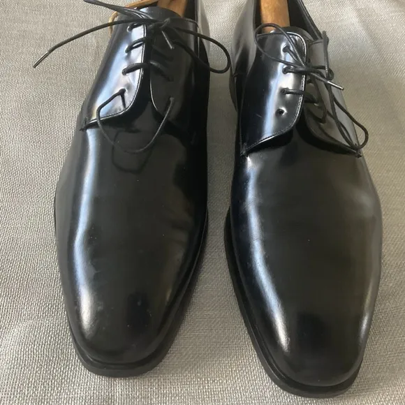 Prada Men's Black Leather Dress Shoes