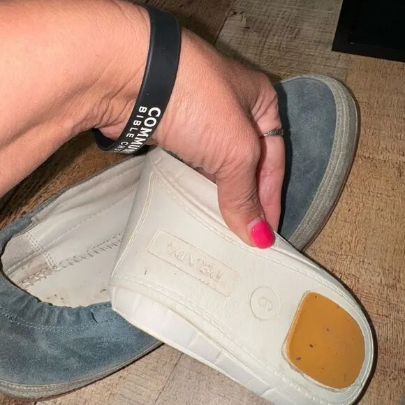 Prada Sport Blue Suede Slip On Sneakers