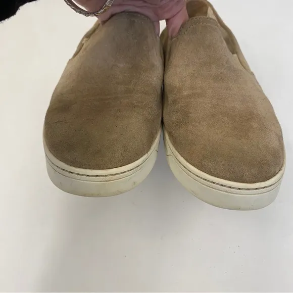 Prada || Suede Slip On Sneakers Tan Beige 38.5