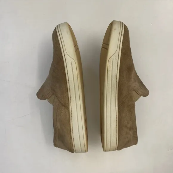 Prada || Suede Slip On Sneakers Tan Beige 38.5