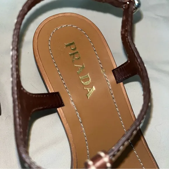Prada | Tan Leather Sandals