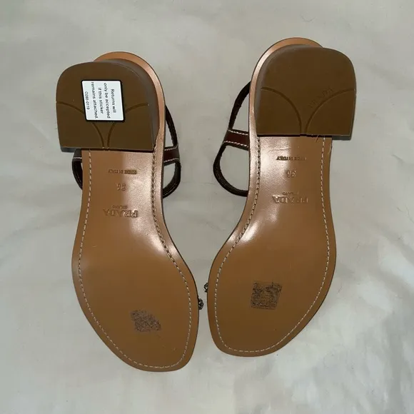 Prada | Tan Leather Sandals