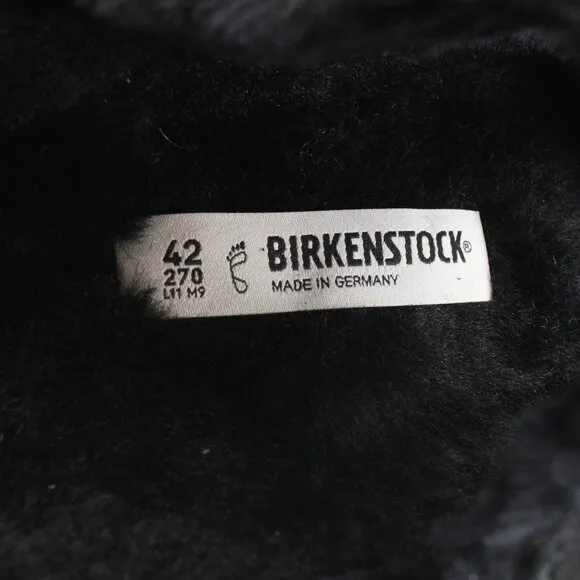 Pre-Owned Birkenstock Arizona Shearling Lined Sandals in Black EU 42