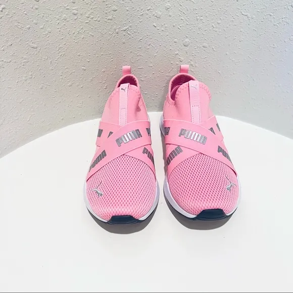 Puma Big Kids Girls Pink Slip On Wired Run Sneakers Size 4.5 NWT