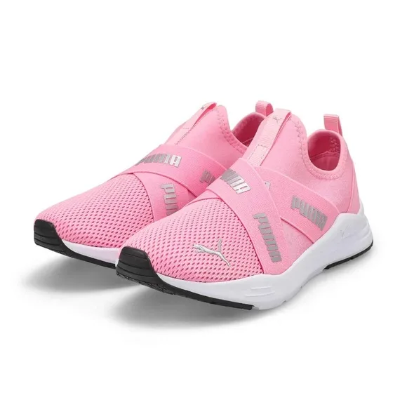Puma Big Kids Girls Pink Slip On Wired Run Sneakers Size 4.5 NWT