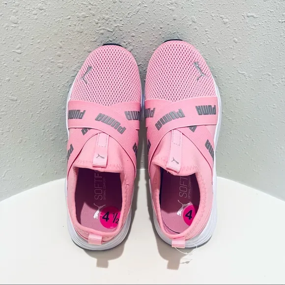 Puma Big Kids Girls Pink Slip On Wired Run Sneakers Size 4.5 NWT